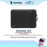 tomtoc Defender A13 Laptop Sleeve for MacBook 14" 360 Protective Water Resistant Laptop Case
