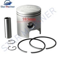 6J8-11631-00 piston group (standard) 6J8-11610-00 Yamaha outboard engine piston ring 2-stroke 25HP 3