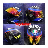HELMET AGV K1 VR46 SKY RACING+VISOR IRIDIUM REDGOLD ORIGINAL SNI DOT
