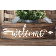PotteLove Rustic Exquisite and UH234  Outdoor waterproof WOOD Sign Welcome Sign Door Country Home De