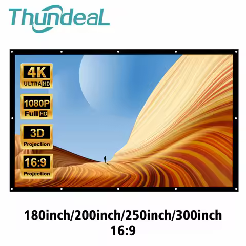 Supersize 180 200 250 300 inch Projector Screen for BenQ Optoma Samsung Projection Screen Canvas 3D 