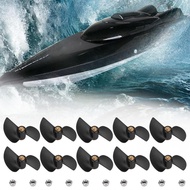 jiada-my Underwater Propeller  RC Boat 10pcs Shaft Center Hole Remote Spare Part Kit Prop Model for 