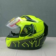Kyt k2r yellow flo helmet