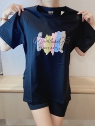 Áo thun nữ chất thun thái áo cotton form vừa mẫu A08 màu đen