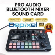 Bluetooth Mixer Sound Cardpro audio | Live Broadcast, Karaoke & Recording - Premium Quality! 4KPro
