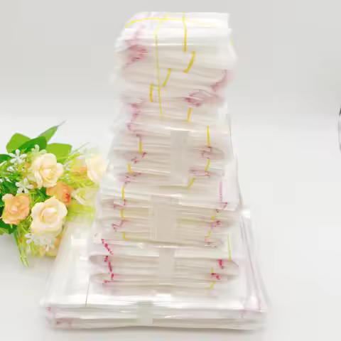 1000pcs Transparent Plastic Bags Opp Bags Self Adhesive Seal Opp Cellophane Poly Clear Bag Small Gif