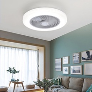 Smart Ceiling Fans With Lights Remote Control Bedroom Decor Ventilator Lamp 52cm Air Invisible Blades Retractable Silent