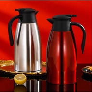 Maso Thermal Pot Coffee Carafe 2 Liter Stainless Steel Vacuum Flask for Hot Beverage Insulated Pour 