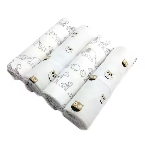 4Pcs/Pack 100% cotton supersoft flannel receiving baby blanket swaddle baby bedsheet 76*76CM baby bl
