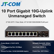JT-COM 6/10พอร์ต2.5กรัมสวิตช์ตั้งโต๊ะ: 4/8x 2.5GBase-T RJ45 + 2X10G SFP + | ปลั๊กแอนด์เพลย์ที่ไม่มีพ