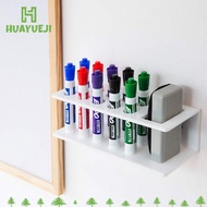 HUAYUEJI Pen Holder, Acrylic Eraser holder Marker Holder Rack,  10 Slots Whiteboard Marker Wall Moun