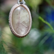 大顆寶石．溫潤色澤．黃色剛玉．藍寶石．斜織項鍊 1294