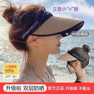 Japan's new sun protection hat summer UV-resistant straw empty women's sunshade