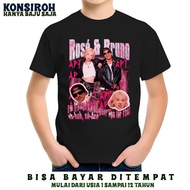 Children's CLOTHING ROSE BLACKPINK AND BRUNO MARS TSHIRT APT ERA TSHIRT ROSE AND BRUNO APT KAOS KPOP