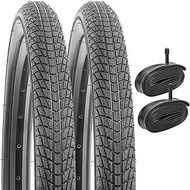 YunSCM 16" Bike Tires 16 x 1.75 47-305 ETRTO and 16" Bike Tubes 16x1.50/1.75 AV32mm Schrader Valve w