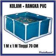 KOLAM RANGKA PIPA PVC / TERPAL KOLAM / KOLAM TERPAL / KOLAM KOTAK /