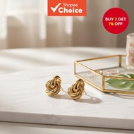 Elegant Golden U-shaped Geometric Earrings for Commuting Simple Metal Design Street Fashion Cross-bo