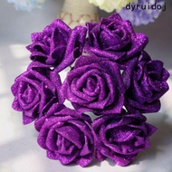 DYRUIDOJ Foam Roses Blue Roses Wedding Party Decor Bride Bouquet 6cm Artificial Flowers