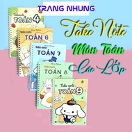 XO TAKE NOTE Math Formula Notebook Spring Plastic Cover - Size A5 - Grades 2/3/4/5/6/7/8/9