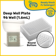 Deep well plate 1.6ml 96 well round bottom 5pcs lab use experiment bacterial cell culture 96孔方口U底透明深