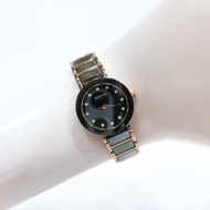 Bering Ceramic Collection Polished Rose Gold Quartz Watch for Women, Beautiful Mini