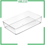 [Amleso] Cosmetic Storage Box Divider Organizer Tabletop Basket Drawer Organizer Tray