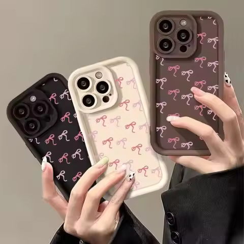 Pink Bowknot Phone Case For Huawei Honor 70 90 200 Pro 8X X9 X7 10i MAGIC 6 PRO Nova Y70 Y61 Y90 7 9