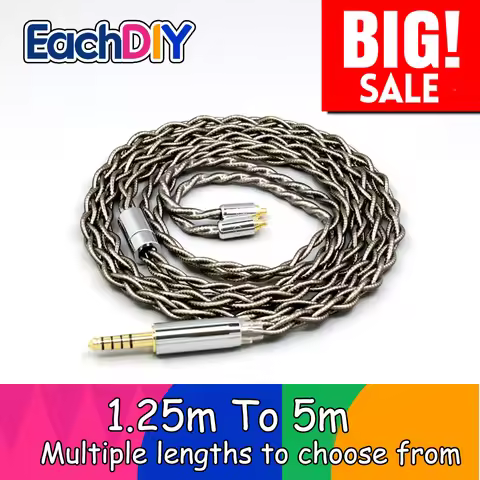 99% Pure Silver Palladium + Graphene Gold Earphone Shielding Cable For AKG N5005 N30 N40 MMCX LN0082