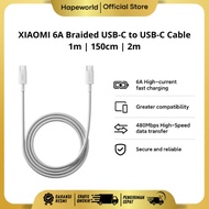XIAOMI 6A BRAIDED TYPE C TO C FAST CHARGING 1M 150CM/ / 2M