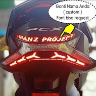 stiker stoplamp pcx 150 order nama/ variasi lampu motor pcx 150/stiker motor pcx 150
