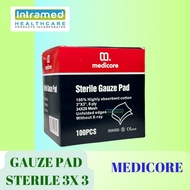 Sterile Gauze Pad 3×3 Sterile, MEDICORE
