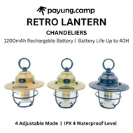 PAYUNG.CAMP Retro Lantern Chandeliers Camping Light Lampu Camping Light Rechargeable