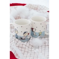 Set of two cups Snoopy Snow Corningware, Instant Brands porcelain bone, with box