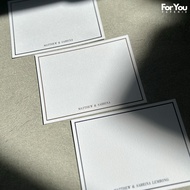 Custom Minimalist Blank Note Card - Large Size (12 pcs)