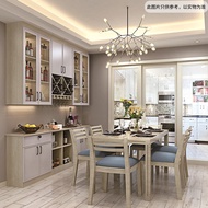 Sirno Solid Wood Color Panel Wardrobe E0European-style Full House Integrated Glass Wine Cabinet Bedr