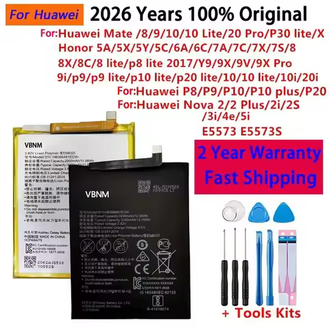 Original Battery For Huawei Honor Mate Nova 2 3 5A 5C 6A 7 7C 7A 10 P10 20 P20 7X 8 8A 8C 8X P8 9 Y9