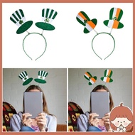 Silin Elastic Irish Hat Headband Classical Irish Shamrock Decors StPatricks Hairhoop