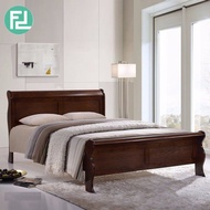 LOFT Design FLORIDA Solid Wood Queen Size Bed Frame - Black Cherry Katil solid kayu queen