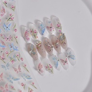 [CORAL SEA] colorful butterfly nail stickers nail stickers nail stickers nail stickers three-dimensi