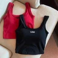 Short vest women with breast pads sexy backless vest for women fashionable tops for women