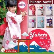Kid's YUKATA sz XS S Japan Summer Kimono FAN YUKATA BAG YUKATA Girls Obi Japanese Clothes Akachan