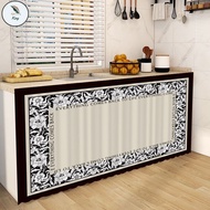 KC Kitchen Cabinet Curtain Flower Vintage Skirting Table Top Cupboard Shelf Sink Cover Langsir Kabinet Dapur