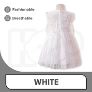 【6M-9Y】Girl Princess Dress Butterfly Veil Baby Girl Dress Gaun Budak Perempuan Baju Kids Birthday Dr