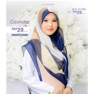 READY STOCK TUDUNG BAWAL CHIFFON MINIMAL IRON BIDANG 45 CASINDRA SCARVES PRINTED BY JELITA WARDROBE