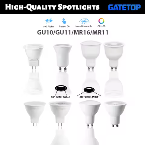 8Pack GU11 MR11 GU4 LED Spotlight Bulbs AC220V 240V 2835 SMD 3W 9W 12W Warm/Cold/Neutral White GU10 