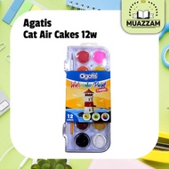 Agatis - Watercolor Paint Cake Watercolor for Kids 12 Colors + Brush