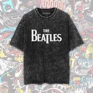 MADMAN The Beatles Premium Oversize Stone Wash T-Shirt | Band T-SHIRT | Washed T-Shirt | WO BTLS-3