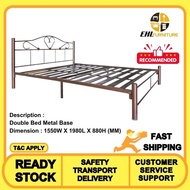 EHL FURNITURE - Queen Bed Frame 100% Metal Katil Besi Murah / Double Size Bedroom Perabot Bilik Tidur