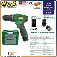 HGB3129 HITZ 12V 10MM IMPACT DRILL SET