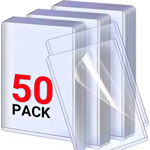 1-50PCS Transparent Korean Kpop Card Sleeve with Protective Film Clear Card Holder Idol Photo Game C